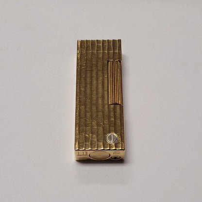 Alfred Dunhill Rollagas Gold Plated Bamboo Design