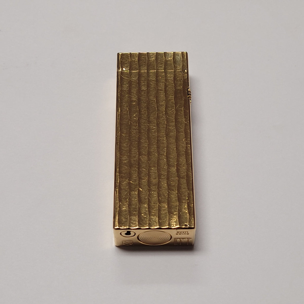 Alfred Dunhill Rollagas Gold Plated Bamboo Design