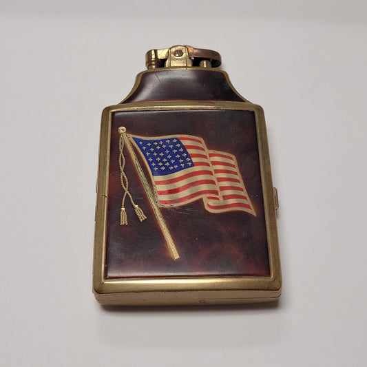 Ronson Mastercase USA Flag & Enamel Case Lighter