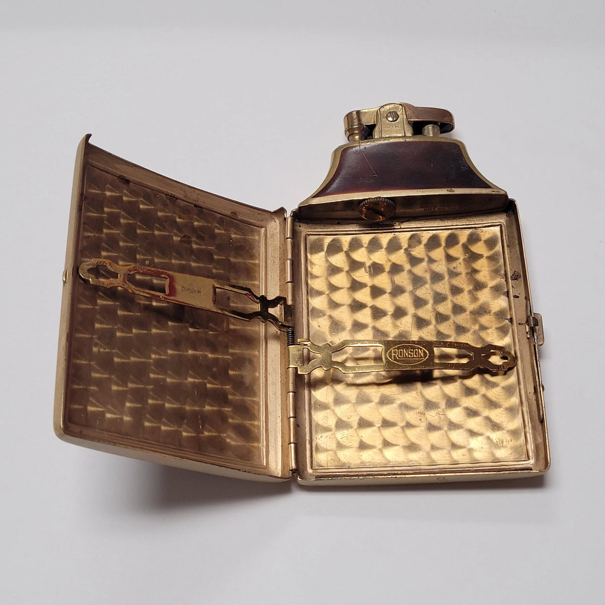 Ronson Mastercase USA Flag & Enamel Case Lighter