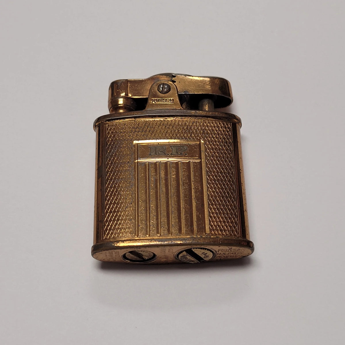 1930s Ronson Princess Art Deco Dureum & Black Enamel Lighter