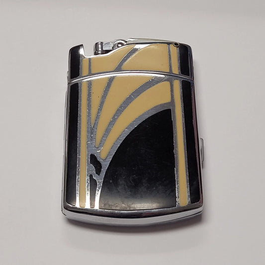 1930s Ronson Tuxedo Art Deco Enamel Case-Lighter