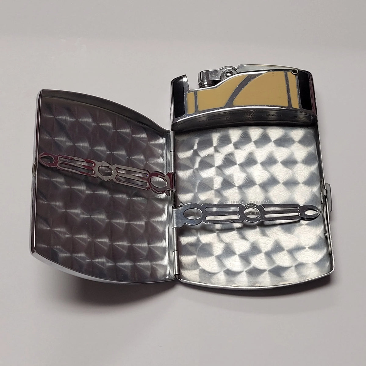 1930s Ronson Tuxedo Art Deco Enamel Case-Lighter
