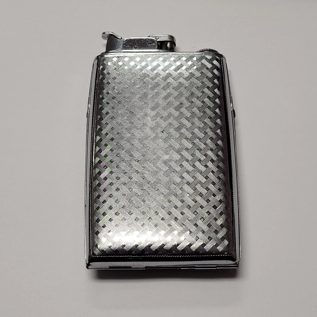 1940s Evans Black Enamel Case-Lighter with Compact