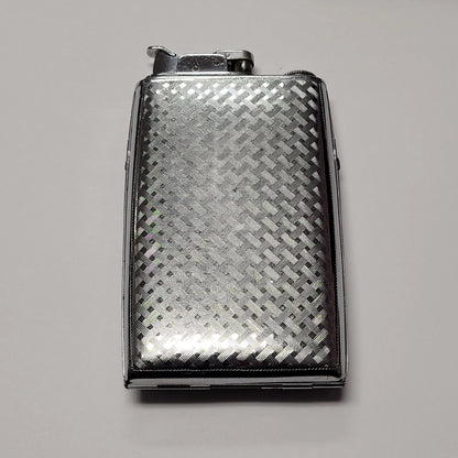 1940s Evans Black Enamel Case-Lighter with Compact
