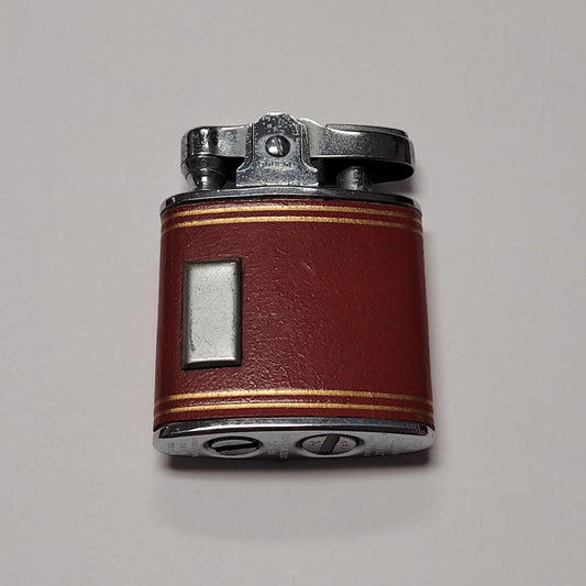 1930s Ronson Princess Red & Gold Leather Lighter