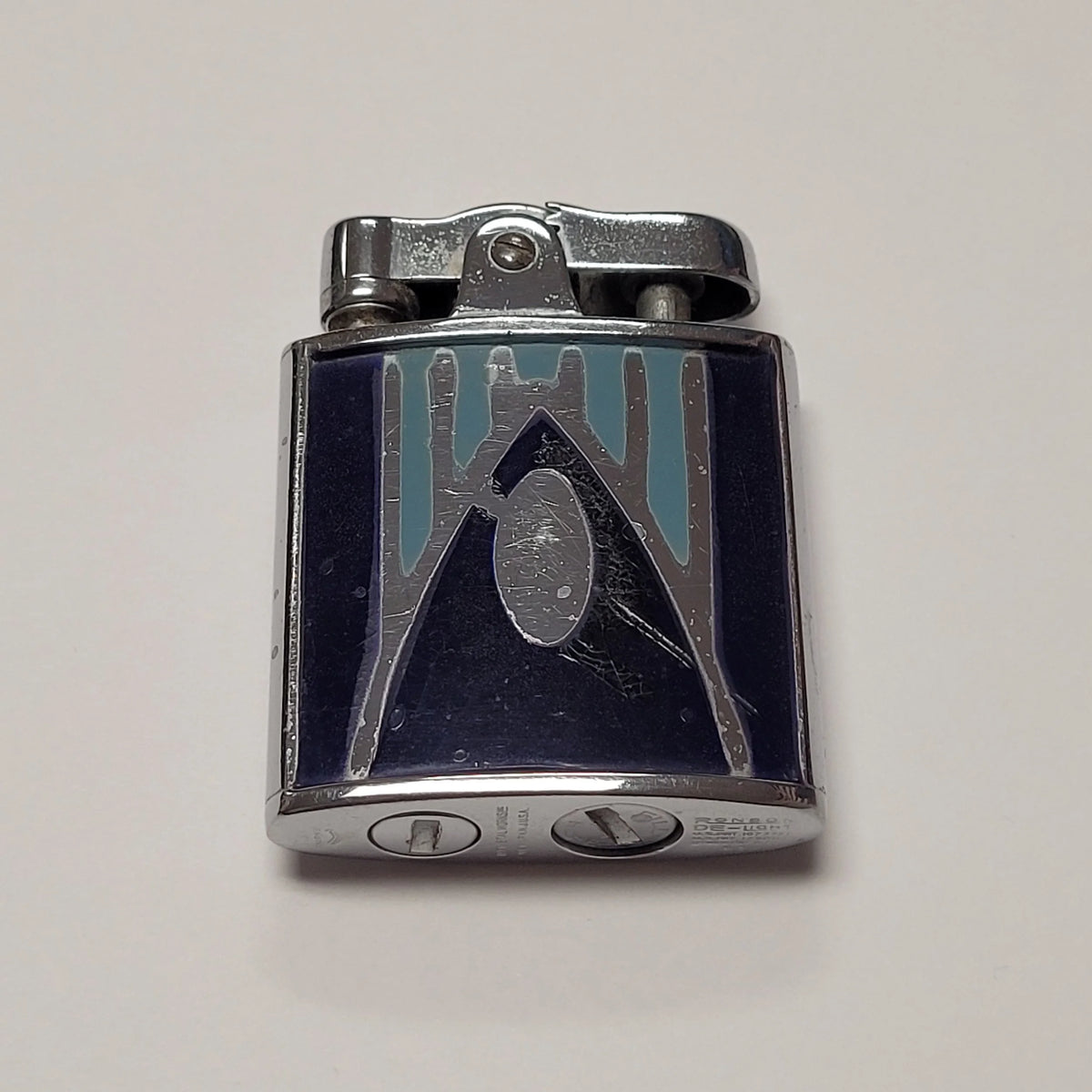 1930s Ronson Princess Two-Toned Blue Enamel Lighter