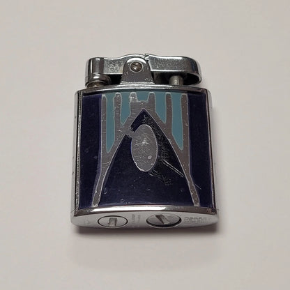 1930s Ronson Princess Two-Toned Blue Enamel Lighter