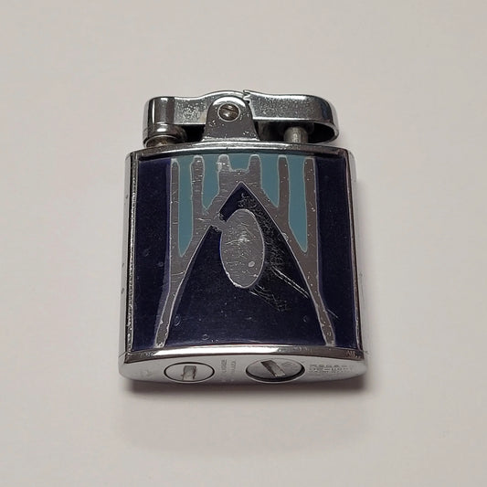 1930s Ronson Princess Two-Toned Blue Enamel Lighter
