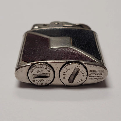 1930 Ronson Princess Frat Red & Black Leather Lighter