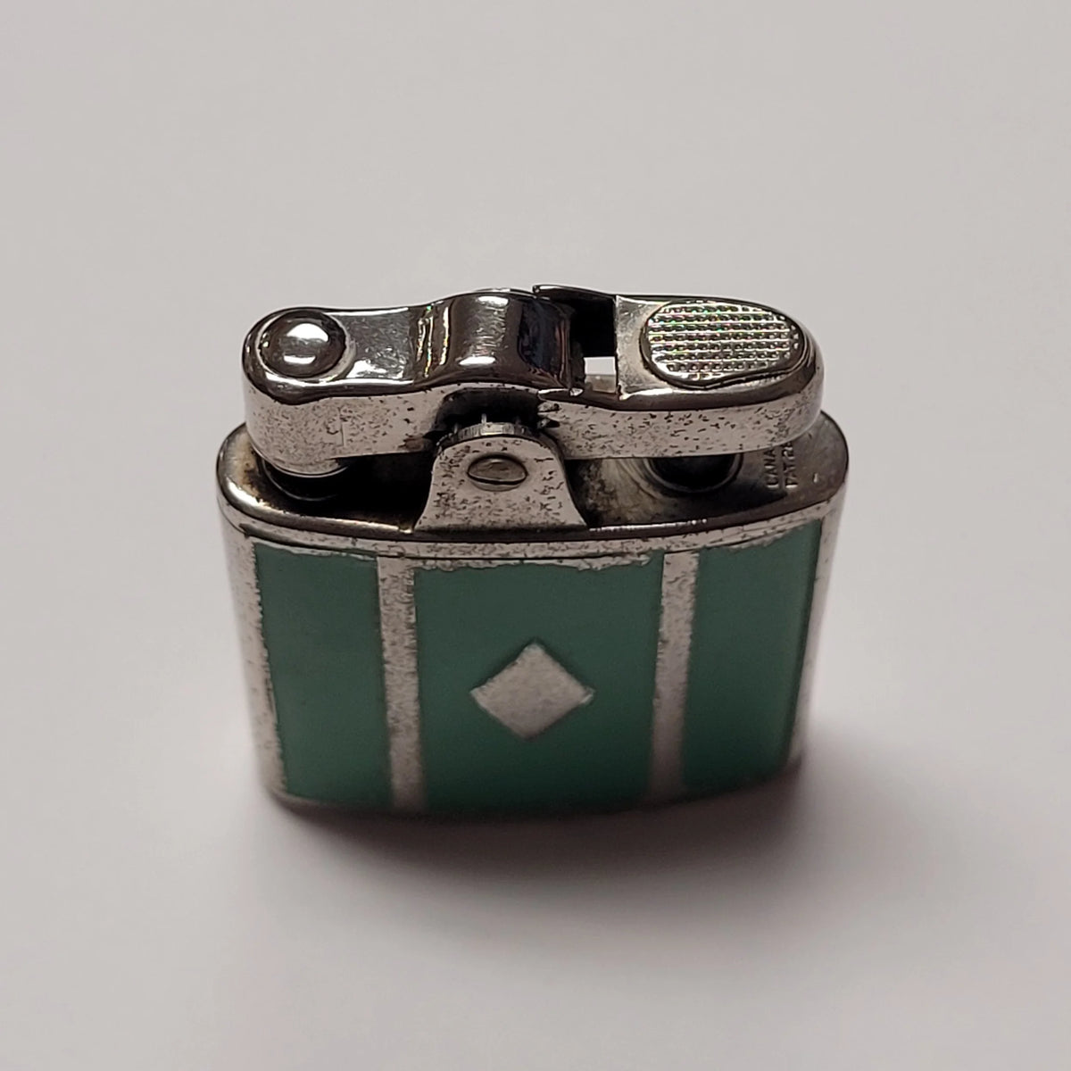 1930s Ronson De-Light Princess Green Enamel Lighter