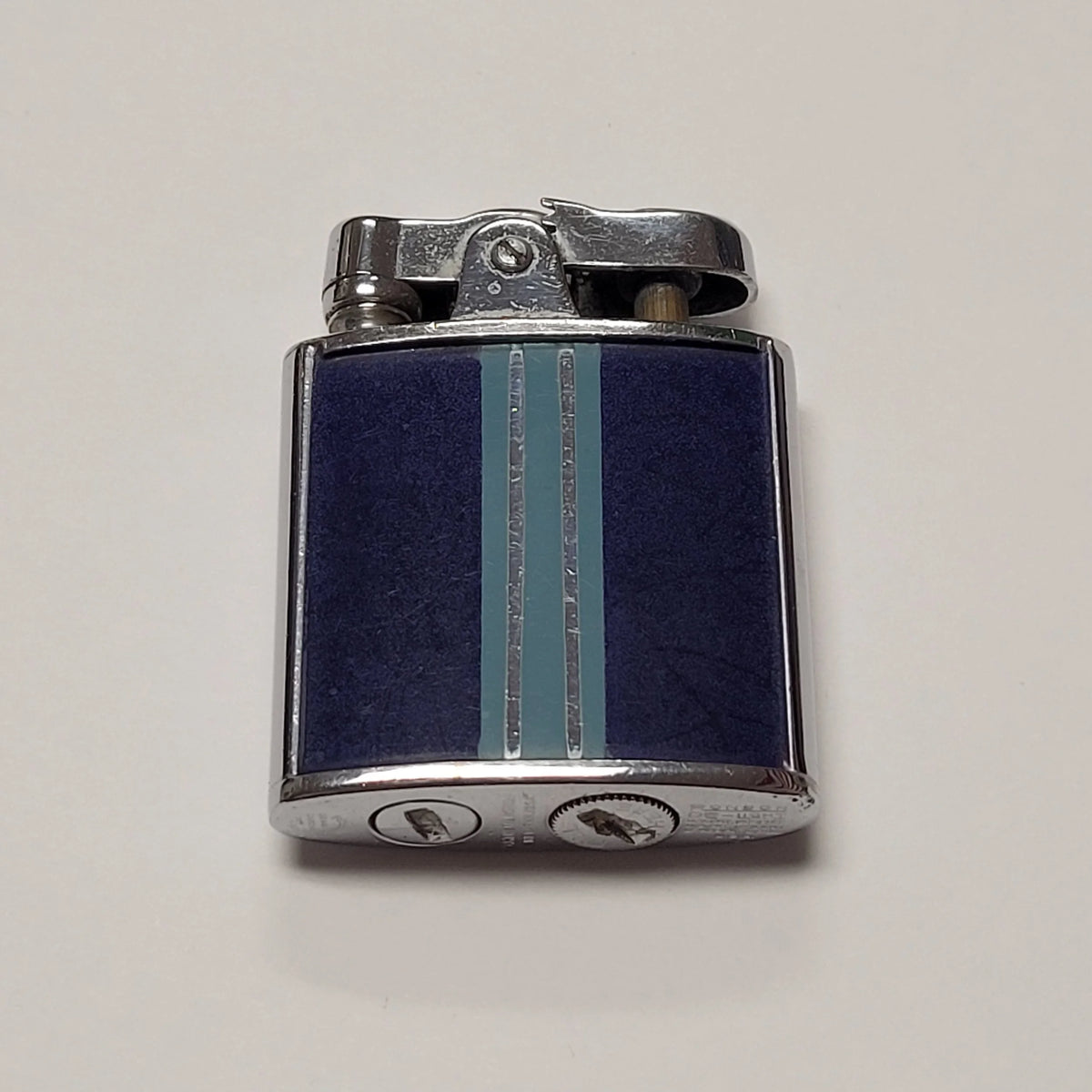 1930s Ronson Princess De-Light Blue Enamel Lighter