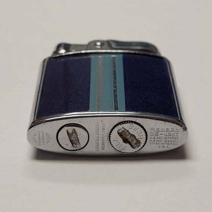 1930s Ronson Princess De-Light Blue Enamel Lighter