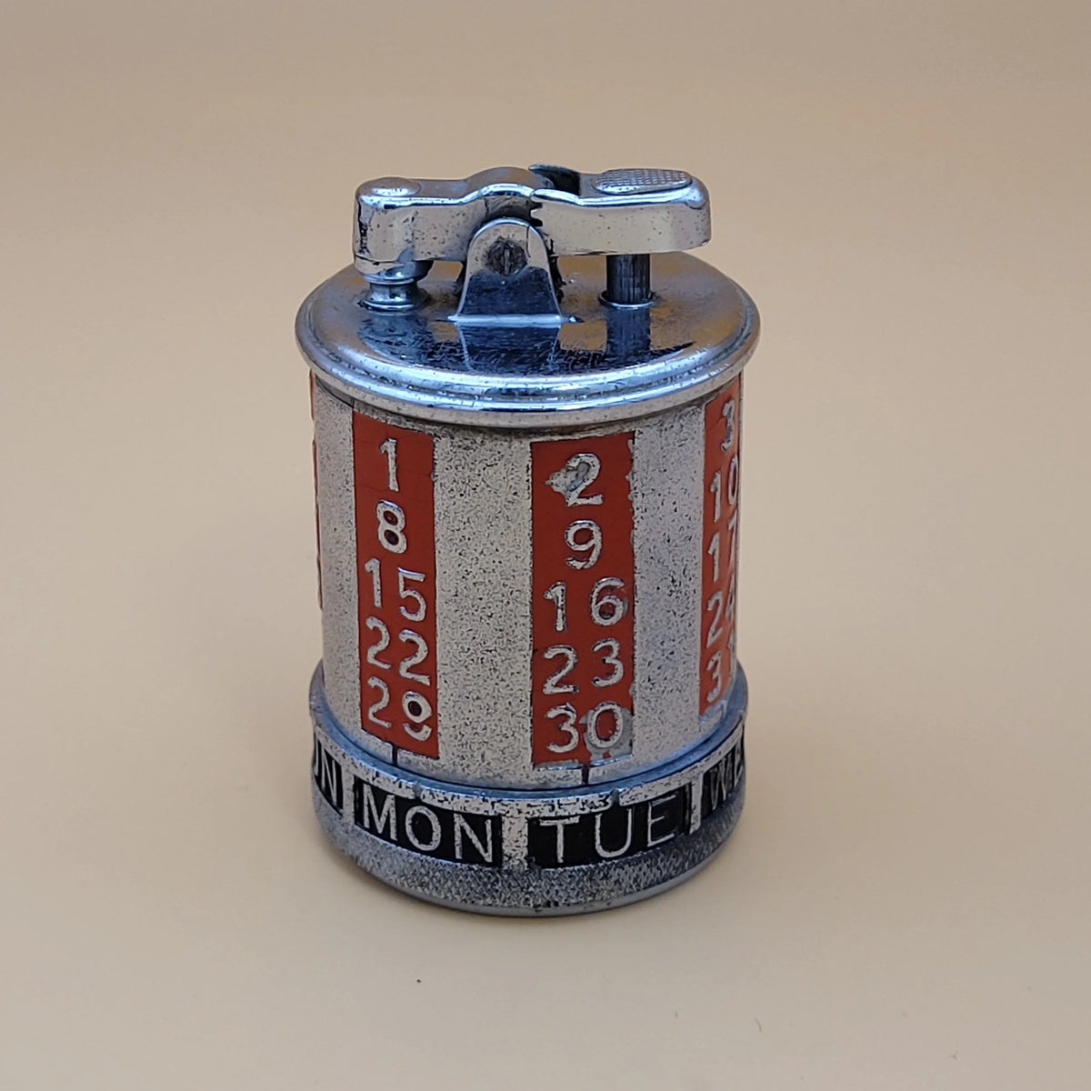 1930s Ronson Date-A-Lite Calendar Table Lighter