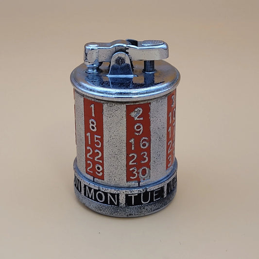 1930s Ronson Date-A-Lite Calendar Table Lighter