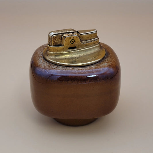 Ronson Wood Ceramic Petrol Table Lighter