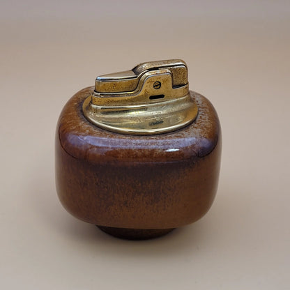 Ronson Wood Ceramic Petrol Table Lighter