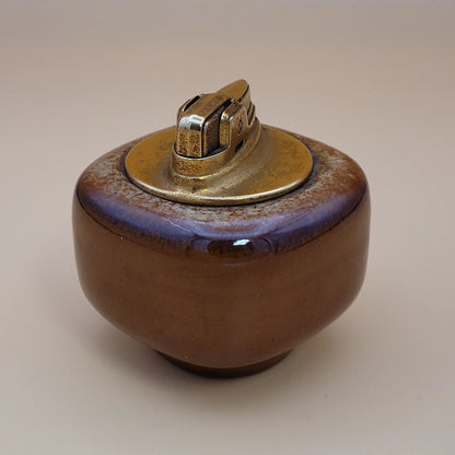 Ronson Wood Ceramic Petrol Table Lighter