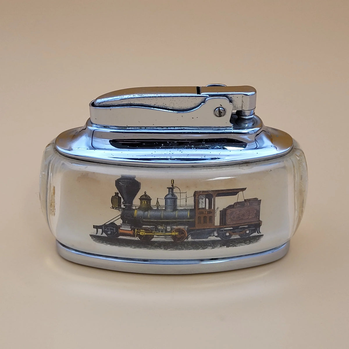 1950s Ronson Trophy Train Design Table Lighter
