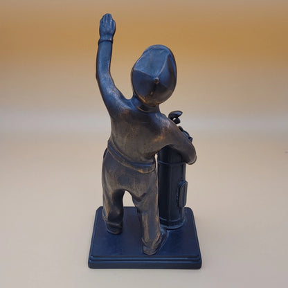 1940s Negbaur Golf Caddy & Clubs Copper Table Lighter