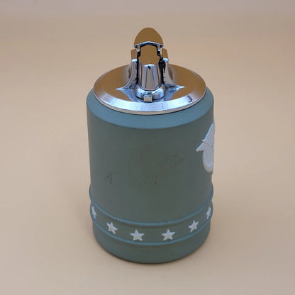 1950s Ronson Wedgwood Patriotic Green Table Lighter
