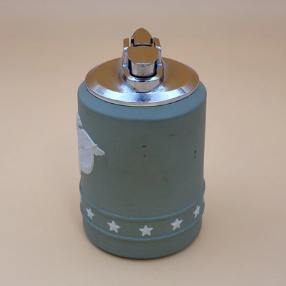 1950s Ronson Wedgwood Patriotic Green Table Lighter