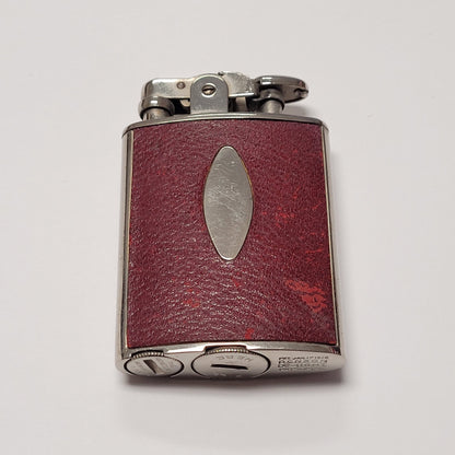 1920s Ronson De-Light Red Leather Wrap Lighter