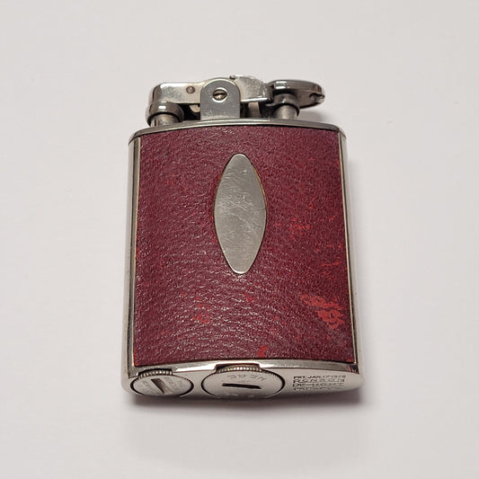 1920s Ronson De-Light Red Leather Wrap Lighter