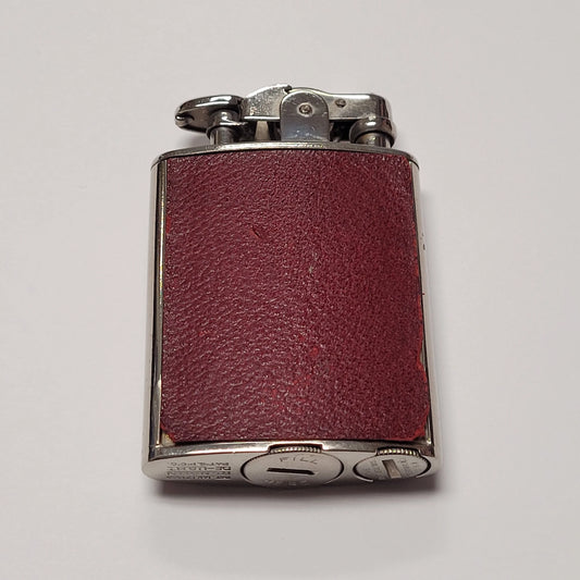 1920s Ronson De-Light Red Leather Wrap Lighter