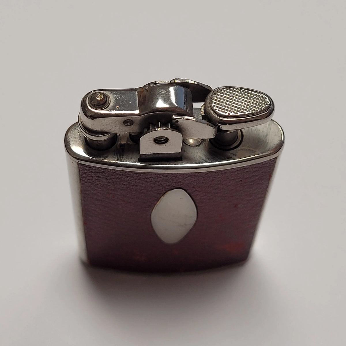 1920s Ronson De-Light Red Leather Wrap Lighter