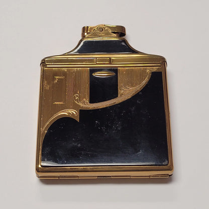 1930s Ronson Double Decker Black Enamel Case Lighter