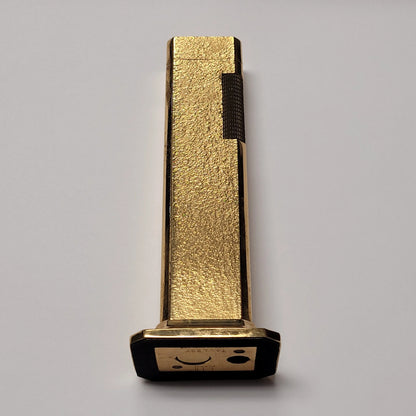 Alfred Dunhill Tallboy Gold Plated Fine Bark Table Lighter