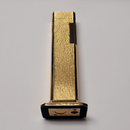 Alfred Dunhill Tallboy Gold Plated Fine Bark Table Lighter