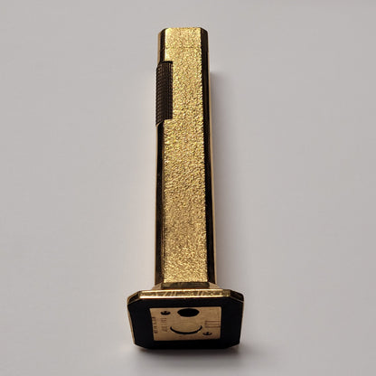 Alfred Dunhill Tallboy Gold Plated Fine Bark Table Lighter
