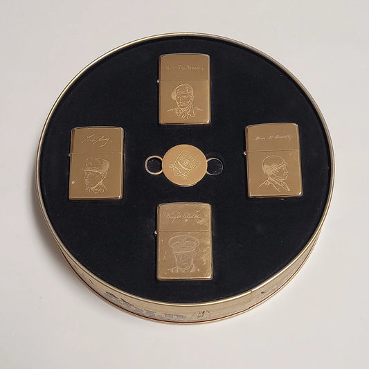 Zippo 1994 D-Day Normandy Allied Heroes Collector Lighter Set