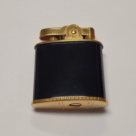 1950s Ronson Triumph Gold Plate & Black Enamel Lighter