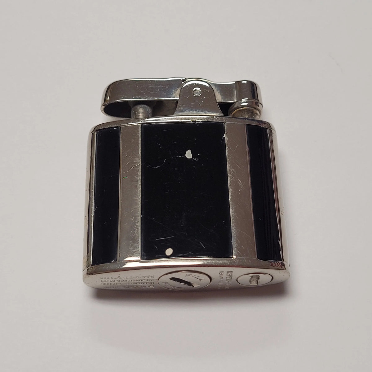1930s Ronson Princess Black Enamel Petrol Lighter