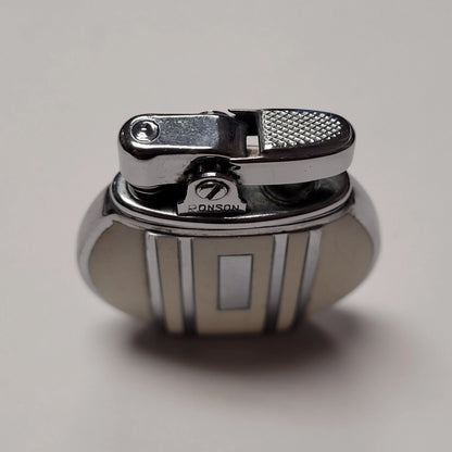 1930s Ronson Viceroy White Enamel Petrol Lighter