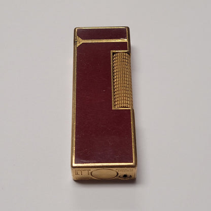 Alfred Dunhill Rollagas Red Lacquer Gold Plated