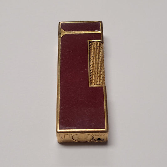 Alfred Dunhill Rollagas Red Lacquer Gold Plated