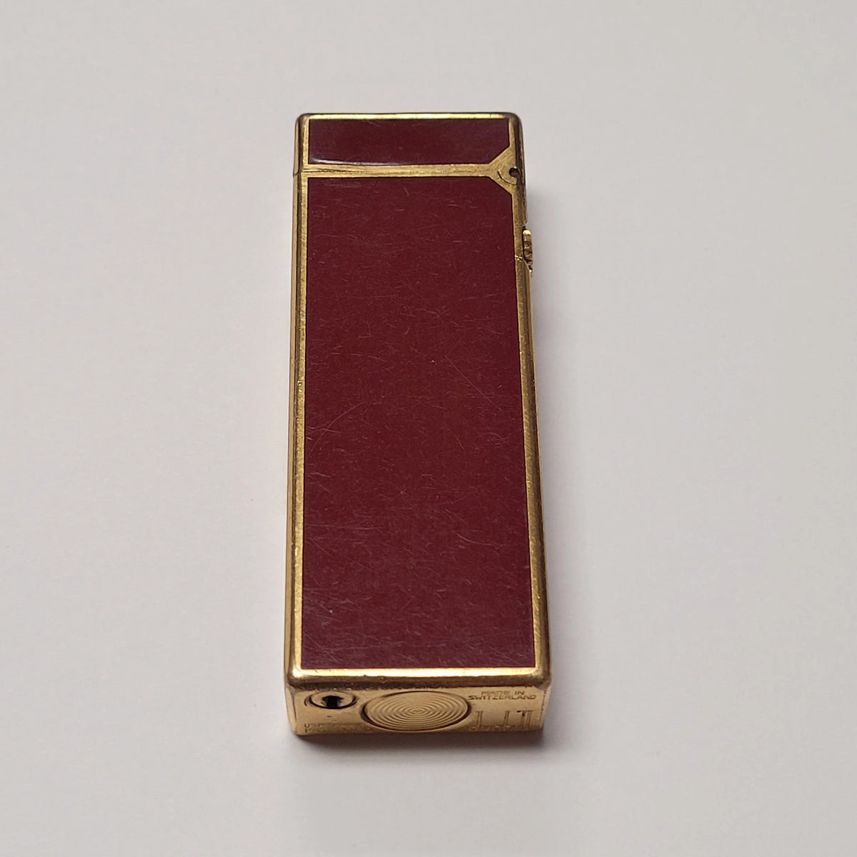 Alfred Dunhill Rollagas Red Lacquer Gold Plated