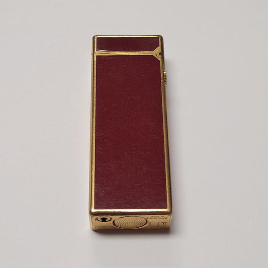 Alfred Dunhill Rollagas Red Lacquer Gold Plated