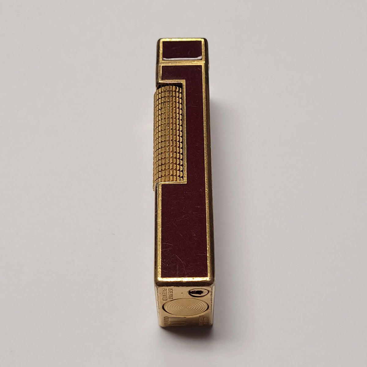 Alfred Dunhill Rollagas Red Lacquer Gold Plated