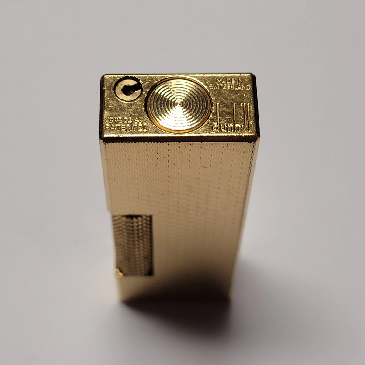Alfred Dunhill Rollagas Gold Plated Basketweave Lighter