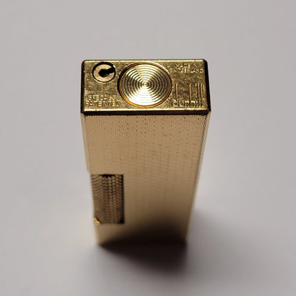 Alfred Dunhill Rollagas Gold Plated Basketweave Lighter