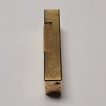 Alfred Dunhill Rollagas Gold Plated Basketweave Lighter