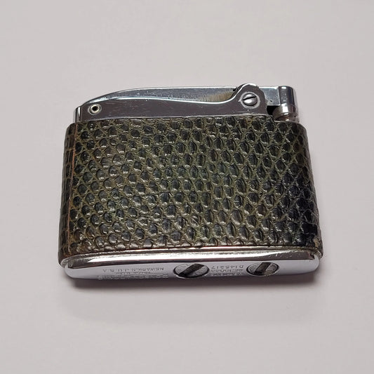 1940s Ronson Adonis Green Leather Wrap Lighter