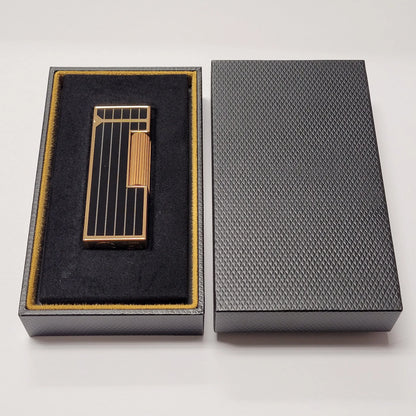 Alfred Dunhill Rollagas 2 Gold Plated Black Lacquer Lighter
