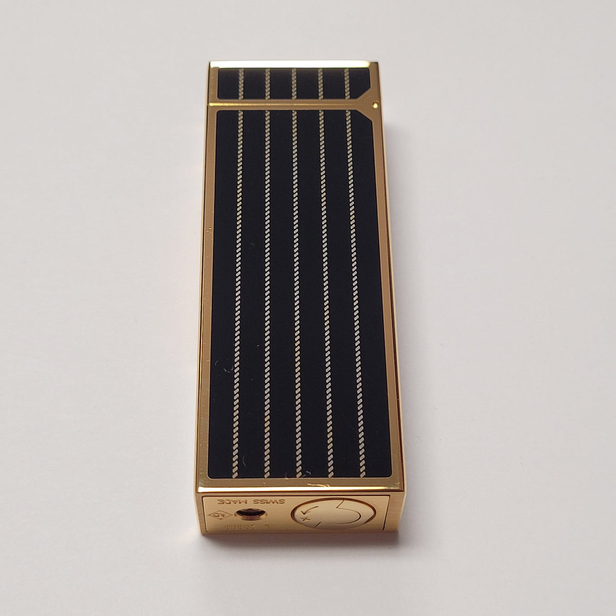 Alfred Dunhill Rollagas 2 Gold Plated Black Lacquer Lighter