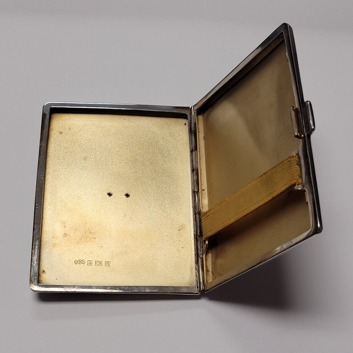 Ronson Sterling Silver Blue Enamel Lighter Case & Lipstick Set